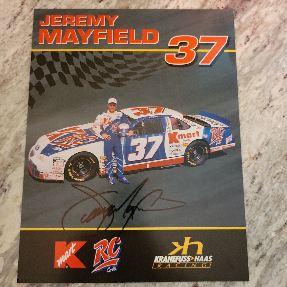 JEREMY MAYFIELD NASCAR Signed Autographed 8x10 Photo RC Cola Kmart 37